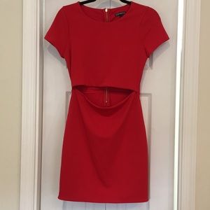 Express Red Mini Dress w/ open midriff